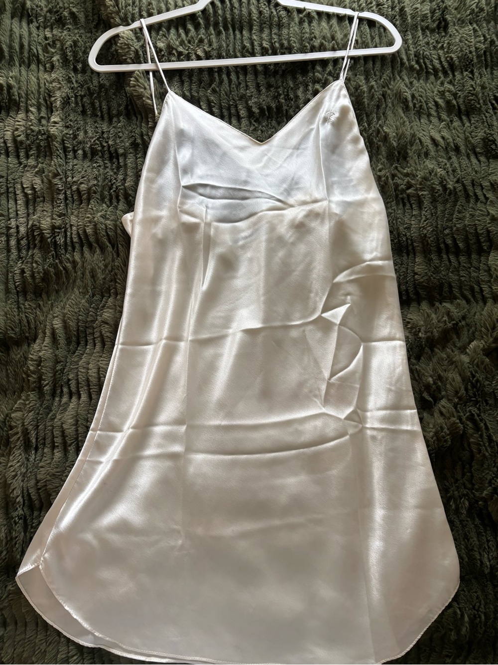 Calvin Klein Ivory Satin Slip Dress
